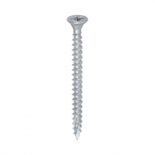 4.0x50 Pozi Countersunk External Multi Purpose Silver Screw Timco C2 Range Pack 200
