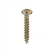 3.5x20 Pozi Pan Multi Purpose Screw Zinc & Yellow Plated Timco Classic Range Pack 200