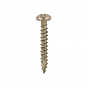 3.5x25 Pozi Pan Multi Purpose Screw Zinc & Yellow Plated Timco Classic Range Pack 200
