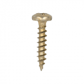 4.0x20 Pozi Pan Multi Purpose Screw Zinc & Yellow Plated Timco Classic Range Pack 200