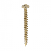 4.0x40 Pozi Pan Multi Purpose Screw Zinc & Yellow Plated Timco Classic Range Pack 200