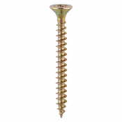 3.5x50 Pozi Countersunk Chipboard Screw Zinc & Yellow Plated Timco Solo Range Pack 200