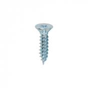 No4x1/2 Pozi Countersunk Twin Threaded Woodscrew Zinc Plated Pack 200