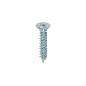 No4x5/8 Pozi Countersunk Twin Threaded Woodscrew Zinc Plated Pack 200