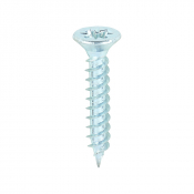 No5x3/4 Pozi Countersunk Twin Threaded Woodscrew Zinc Plated Pack 200