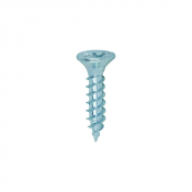 No6x5/8 Pozi Countersunk Twin Threaded Woodscrew Zinc Plated Pack 200