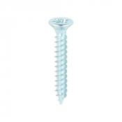 No6x1 Pozi Countersunk Twin Threaded Woodscrew Zinc Plated Pack 200