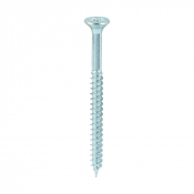 No6x13/4 Pozi Countersunk Twin Threaded Woodscrew Zinc Plated Pack 200