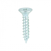 No7x3/4 Pozi Countersunk Twin Threaded Woodscrew Zinc Plated Pack 200