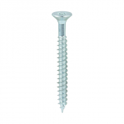 No7x11/2 Pozi Countersunk Twin Threaded Woodscrew Zinc Plated Pack 200