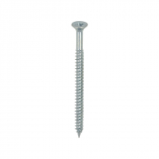 No8x21/2 Pozi Countersunk Twin Threaded Woodscrew Zinc Plated Pack 200