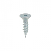 No10x3/4 Pozi Countersunk Twin Threaded Woodscrew Zinc Plated Pack 200