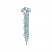 No8x1 Pozi Round Twin Threaded Woodscrew Zinc Plated Pack 200