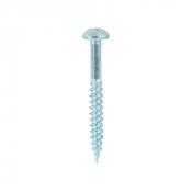 No8x11/2 Pozi Round Twin Threaded Woodscrew Zinc Plated Pack 200