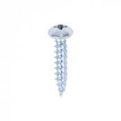 No10x1 Pozi Round Twin Threaded Woodscrew Zinc Plated Pack 200