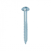 No10x2 Pozi Round Twin Threaded Woodscrew Zinc Plated Pack 200