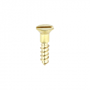 No2x3/8 Slotted Countersunk Woodscrew Brass Pack 200