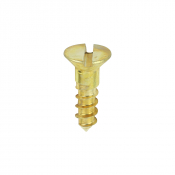 No6x1/2 Slotted Countersunk Woodscrew Brass Pack 200