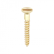 No10x11/2 Slotted Countersunk Woodscrew Brass Pack 200