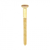 No10x21/2 Slotted Countersunk Woodscrew Brass Pack 100