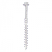 6.0x80 Hex Countersunk Timber Screw Silver Pack 10