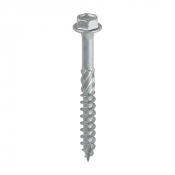 8.0x75 Hex Countersunk Timber Screw Silver Pack 10
