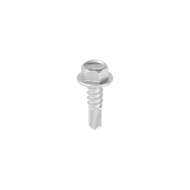 5.5x19 Hex Metal to Light Section Steel S/D Exterior Screw Steel/Silver Pack 100