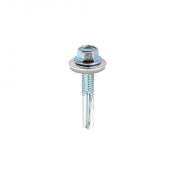 5.5x32 Hex Metal to Heavy Section Steel S/D Screw/Washer Zinc Pack 100