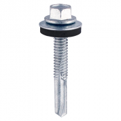 5.5x32 Hex Metal to Heavy Section Steel S/D Screw/Washer Zinc Pack 100