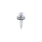 6.3x25 Hex Metal to Timber Slash Point Screw/Washer Zinc Pack 100
