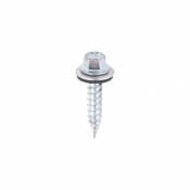6.3x32 Hex Metal to Timber Slash Point Screw/Washer Zinc Pack 100