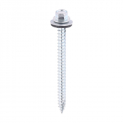 6.3x80 Hex Metal to Timber Slash Point Screw/Washer Zinc Pack 100
