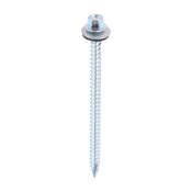 6.3x100 Hex Metal to Timber Slash Point Screw/Washer Zinc Pack 100