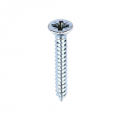 No6x1 Pozi Countersunk Ab Point Self Tapping Screw DIN 7982CZ Zinc Plated Pack 200