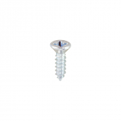 No8x1/2 Pozi Countersunk Ab Point Self Tapping Screw DIN 7982CZ Zinc Plated Pack 200