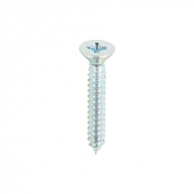 No10x11/4 Pozi Countersunk Ab Point Self Tapping Screw DIN 7982CZ Zinc Plated Pack 200