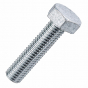M30x100 Hex Setscrew DIN 933 Hot Dipped Galvanised Gr.8.8 Pack 5