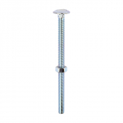 M8x130 Carriage Bolt & Nut DIN 603 Zinc Plated Gr.4.8 Pack 50