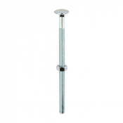 M10x180 Carriage Bolt & Nut DIN 603 Zinc Plated Gr.4.8 Pack 25
