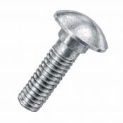 M8x25 Carriage Bolt DIN 603 Hot Dipped Galvanised Gr.4.8 Pack 100