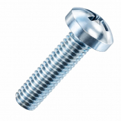 M2x6 Pozi Pan Screw DIN 7985 Zinc Plated Pack 2000