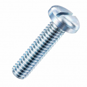 M8x50 Slotted Pan Screw DIN 85 Zinc Plated Pack 100