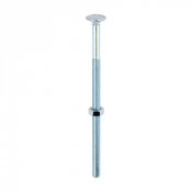 M10x200 Carriage Bolt & Nut DIN 603 Zinc Plated Gr.4.8 Pack 10