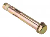 D8x85 Loose Sleeve Anchor M6 Grip 57mm Zinc & Yellow Plated Forgefix Pack 10