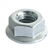 M16 Serrated Flanged Nut DIN 6923 Zinc Plated Gr.6 Pack 100
