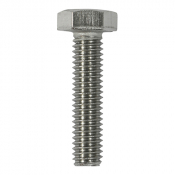 M6x30 Hex Setscrew DIN 933 A2 Pack 10