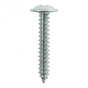 No8x1 Pozi Countersunk Ab Point Self Tapping Screw DIN 7982CZ Zinc Plated Pack 12