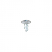 No8x3/8 Pozi Flange Ab Point Self Tapping Screw DIN 4174CZ Zinc Plated Pack 200