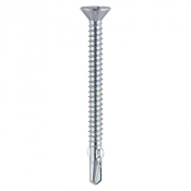5.5x65 Countersunk Wood to Light Section Steel Wing Tipped S/D Screw Zinc Pack 120