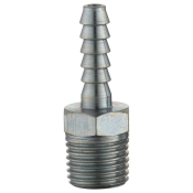 Male Hose Tail Connector, Male Thread BSP Tapered 1/4, HoseTail 4.75mm (3/16) i/d Hose